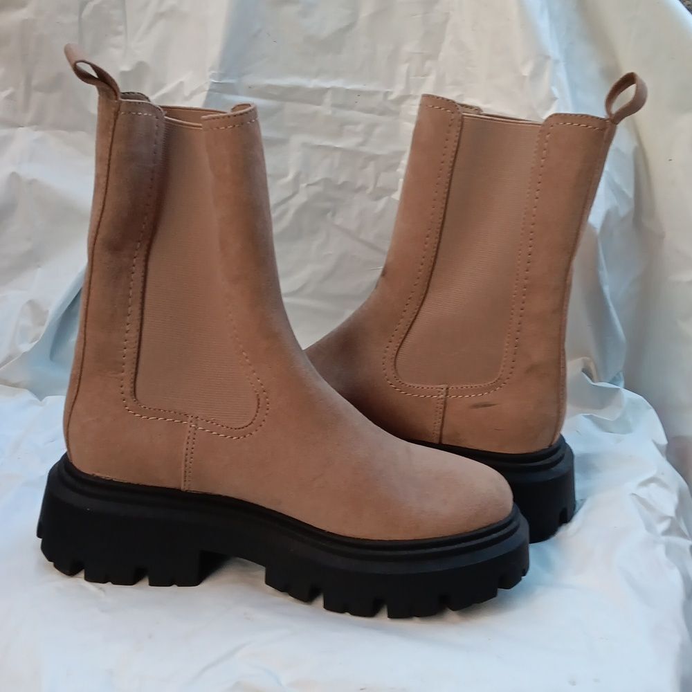 H&M Women's Beige Ankle Boots NWOB - Picture 7 of 12